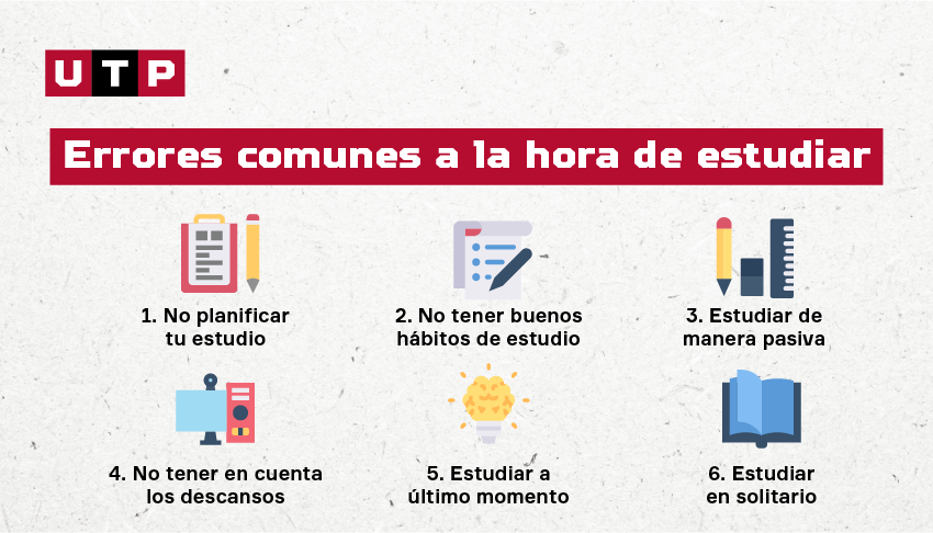 errores a la hora de estudiar