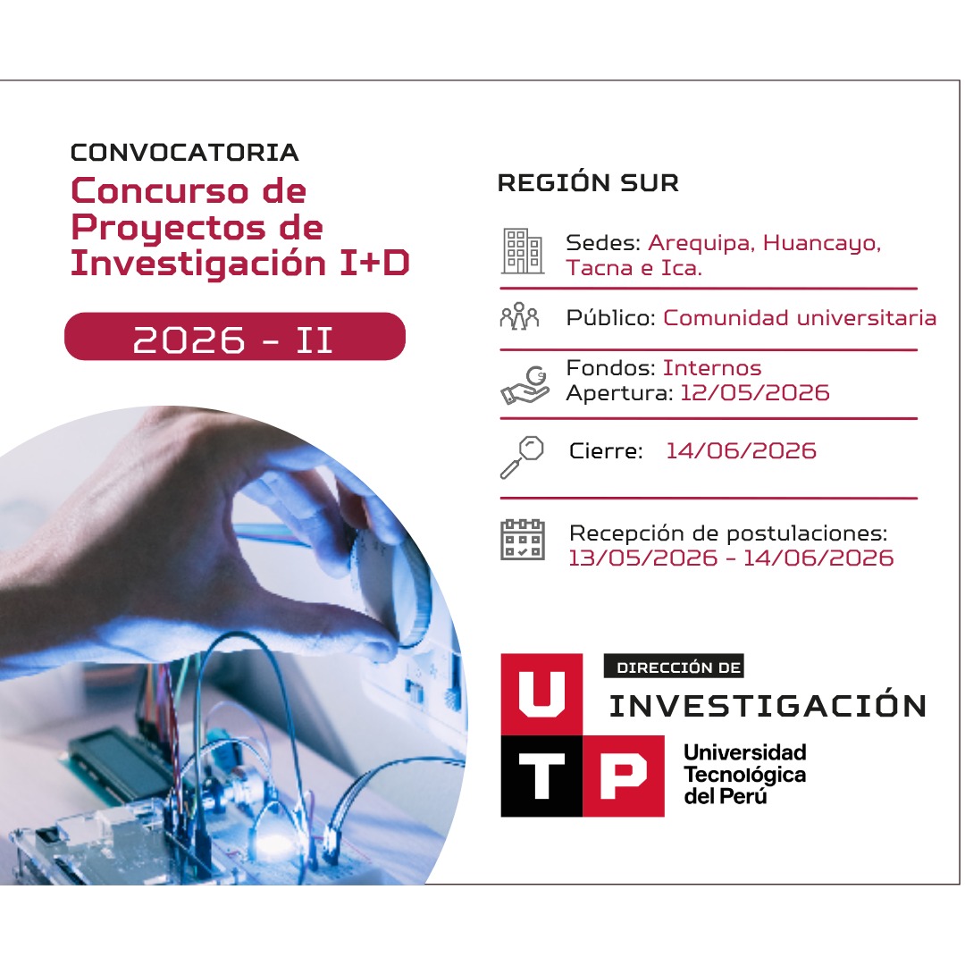 Concurso de Proyectos de Investigación I+D 2026-II - Región Sur