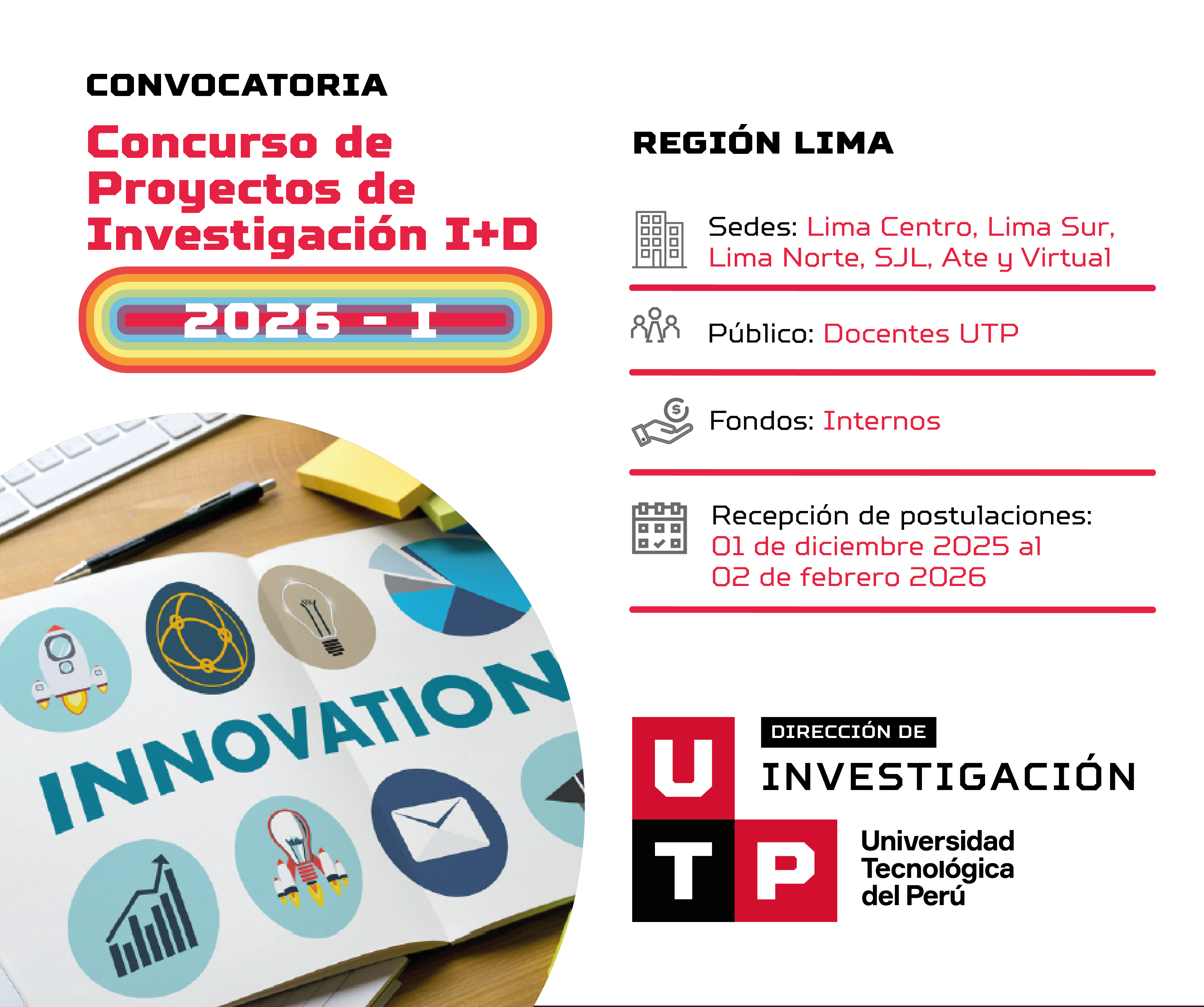 Concurso de Proyectos de Investigación I+D 2026 - Región Lima