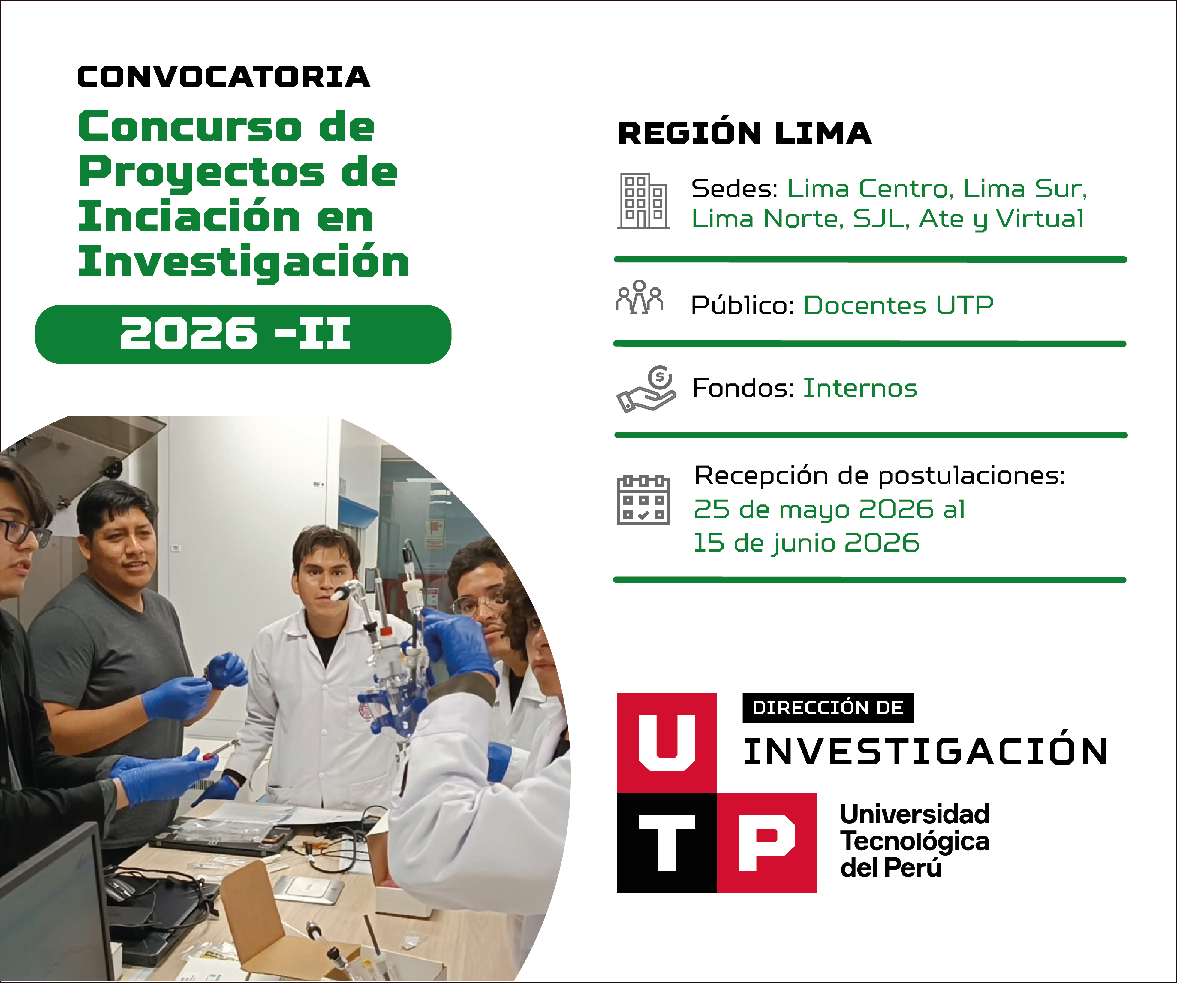 Concurso de Proyectos de Investigación 2026-II - Región Lima