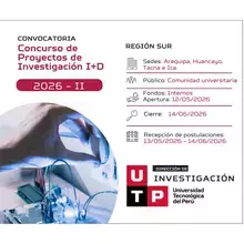 Concurso de Proyectos de Investigación I+D 2026-II - Región Sur