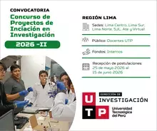 Concurso de Proyectos de Investigación 2026-II - Región Lima